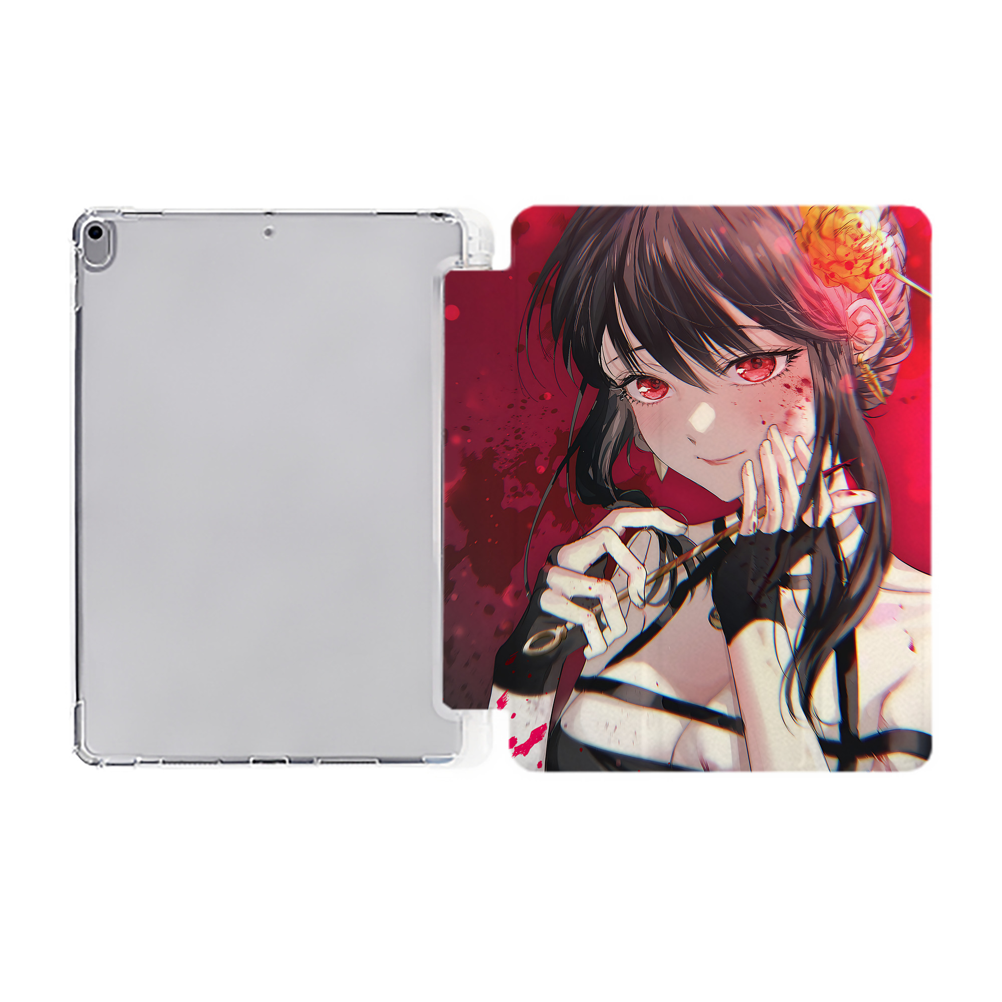 （画像用） SPY×FAMILY间谍家家酒 IPad ケース ペン収納付き 三つ折りスタンド PUレザー×シリコン 対応機種9.5/10.5/10.9インチ